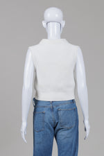 Load image into Gallery viewer, COS ivory sleeveless V-neck vest sweater (S)
