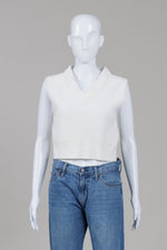 Load image into Gallery viewer, COS ivory sleeveless V-neck vest sweater (S)
