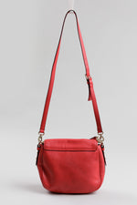 Load image into Gallery viewer, KATE SPADE Red Leather flap purse w/ crossbody strap
