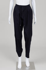 Load image into Gallery viewer, Derek Lam 10 Crosby black pinstripe pants with front zipper and drawstring (10)
