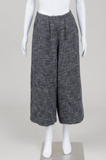 Load image into Gallery viewer, Massimo Dutti black and white tweed look extra wide culottes with side zipper and pockets
