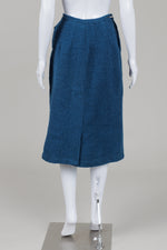 Load image into Gallery viewer, Eastex vintage teal midi skirt with adjustable waist (52)
