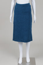 Load image into Gallery viewer, Eastex vintage teal midi skirt with adjustable waist (52)

