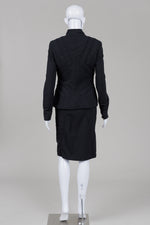 Load image into Gallery viewer, Escada black 2 piece dress and blazer set (38)
