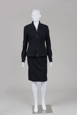 Load image into Gallery viewer, Escada black 2 piece dress and blazer set (38)
