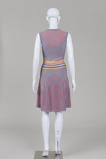 Load image into Gallery viewer, BCBG Max Azria multicolor asymetrical print knit dress (M)
