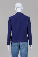 Load image into Gallery viewer, Edward Chapman vintage royal blue blazer with silver detailing
