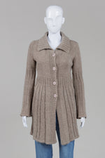 Load image into Gallery viewer, Chiara Mente light grey buttoned cardigan (S)
