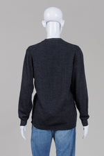 Load image into Gallery viewer, Hodgson of Scotland charcoal grey cardigan with gold buttons (36)
