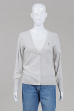 Load image into Gallery viewer, Lacoste light grey cardigan (38)
