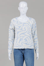 Load image into Gallery viewer, Cynthia Rowley blue and white design sweater (S)
