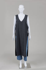 Load image into Gallery viewer, Humility charcoal grey full length vest with side slits (L)
