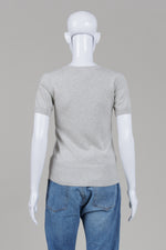 Load image into Gallery viewer, Lacoste light grey short sleeve sweater (38)
