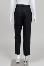 Load image into Gallery viewer, AllSaints Black Trousers w/ Fringed Side Seams (10)
