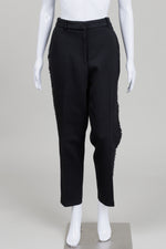 Load image into Gallery viewer, AllSaints Black Trousers w/ Fringed Side Seams (10)

