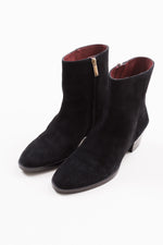 Load image into Gallery viewer, Radley black suede heeled chelsea boots (UK 3)
