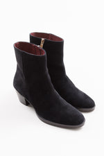 Load image into Gallery viewer, Radley black suede heeled chelsea boots (UK 3)
