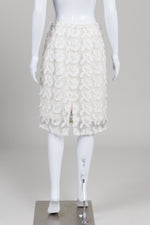 Load image into Gallery viewer, Lord &amp; Taylor Ivory Applique Pencil Skirt (4)
