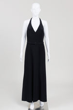 Load image into Gallery viewer, Armani Black Halter Dress (44)
