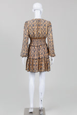 Load image into Gallery viewer, BCBGMaxAzria Orange/Blue Snakeskin Print Dress (XS)
