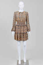 Load image into Gallery viewer, BCBGMaxAzria Orange/Blue Snakeskin Print Dress (XS)
