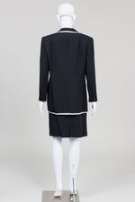 Load image into Gallery viewer, Jones New York Black/Ivory Tuxedo Skirt Suit (Jacket 12P Skirt 14)
