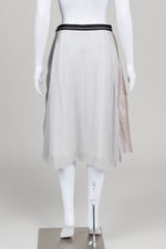 Load image into Gallery viewer, Umit Unal Greige Silk Skirt w/ Raw Edge (S)

