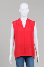 Load image into Gallery viewer, Elie Tahari Tomato Red Silk Sleeveless Top (M)
