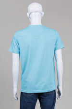 Load image into Gallery viewer, US Polo Assn. Aqua Collarless Polo Shirt (M)
