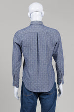 Load image into Gallery viewer, Naked &amp; Famous Slate Blue Check Shirt (S)
