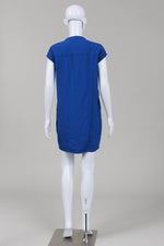 Load image into Gallery viewer, Cop Copine Royal Blue Cap Sleeve Dress
