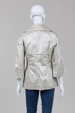 Load image into Gallery viewer, Hilary Radley Metallic Coated Trench Jacket (4)

