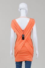 Load image into Gallery viewer, BCBGMaxAzria Sherbert Sleeveless Grecian Look Top (XS) *New w/ tags $218
