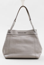 Load image into Gallery viewer, Michael Kors dove grey pebble leather shoulder bag.
