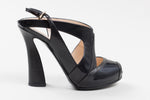 Load image into Gallery viewer, Giorgio Armani black peep toe  chunky heel pumps. *New w/ box $790 US (36)
