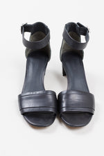 Load image into Gallery viewer, Vince black leather block heeled sandals. Very good condition. (7)
