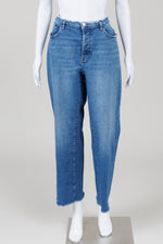 Load image into Gallery viewer, Warp + Weft Raw Edge Jeans (YVR Straight) (18W)
