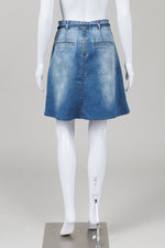 Load image into Gallery viewer, Pilcro/Anthropologie Denim Belted A-line Skirt (2)
