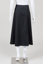 Load image into Gallery viewer, Vaara Black Maxi Skirt w/ Front Cut Out (1)
