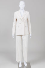 Load image into Gallery viewer, JJ Jigott Cream Doublebreasted Pantsuit (Asian 85-88-155) *tiny faint mark in back
