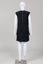 Load image into Gallery viewer, Helmut Lang Black Tiered Shift Dress (2)
