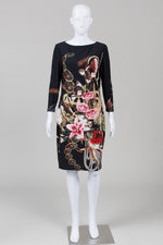 Load image into Gallery viewer, Joseph Ribkoff Black Photo Print Jersey Dress (10)
