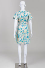 Load image into Gallery viewer, Diane von Furstenberg Turquoise Coral Print Short Sleeve Wrap Dress (2)
