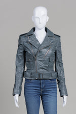 Load image into Gallery viewer, Superdry Grey Moto Jacket (S)
