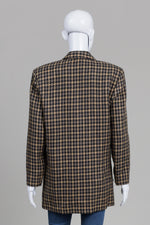 Load image into Gallery viewer, Dalmy's Vintage Black/Camel Houndstooth Blazer

