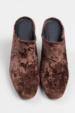 Load image into Gallery viewer, Rachel Comey Brown Crushed Velvet  Heeled Mules (10)
