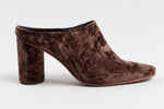 Load image into Gallery viewer, Rachel Comey Brown Crushed Velvet  Heeled Mules (10)
