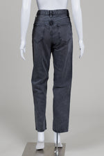 Load image into Gallery viewer, Agolde grey criss cross straight leg jeans (22)
