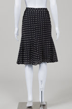 Load image into Gallery viewer, Alexandra Bartlett black &amp; taupe dot fluted skirt (10)
