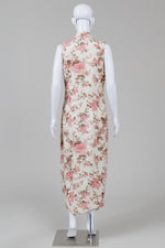 Load image into Gallery viewer, Carol Anderson vintage cream pink floral sleeveless button front dress
